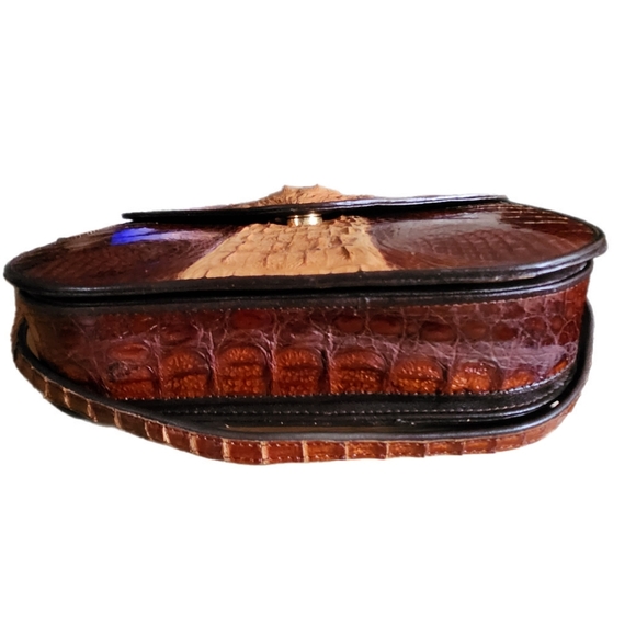 VINTAGE GENUINE CROCODILE LEATHER CROSSBODY BAG & MATCHING WALLET SET NWOT - Picture 9 of 14